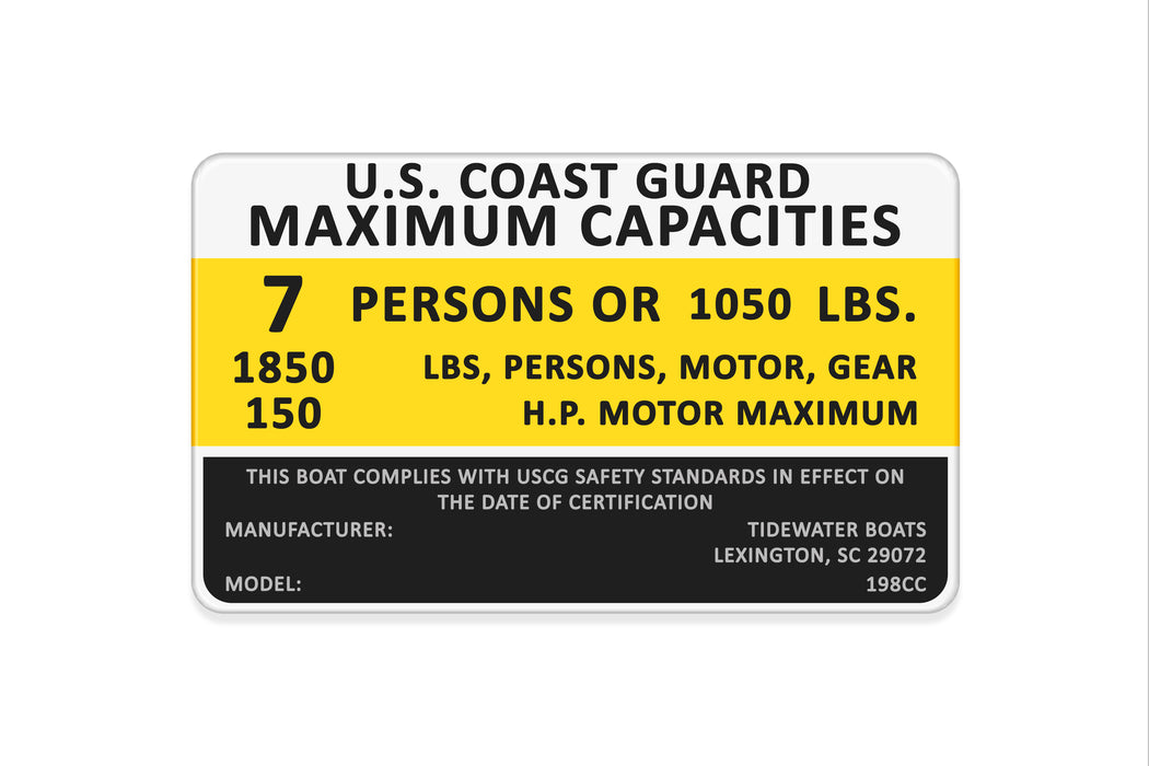 Custom Boat Capacity Badge (3