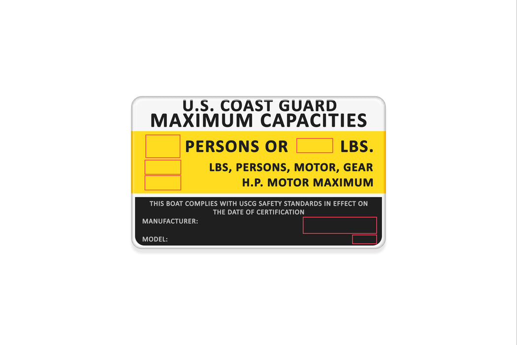 Custom Boat Capacity Badge (3" x 5")