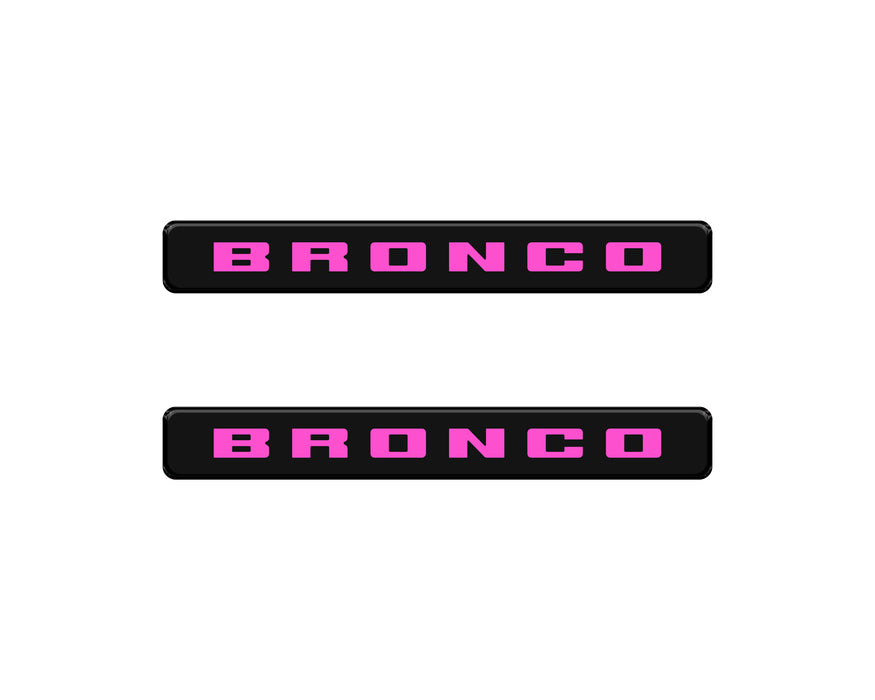 Bronco Logoed Door Sill Overlay Fits 2021-2026 Ford Bronco Sport