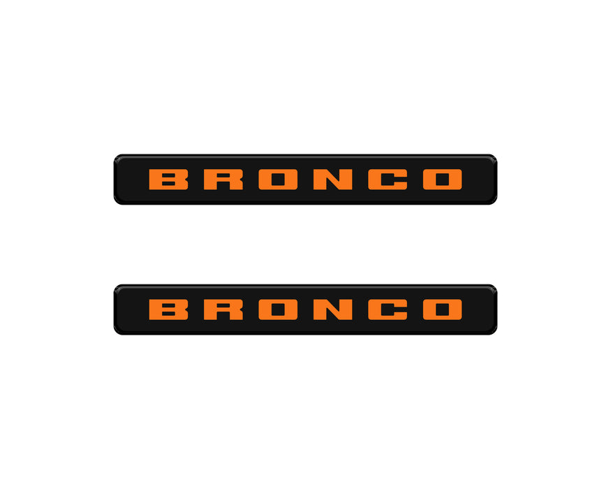 Bronco Logoed Door Sill Overlay Fits 2021-2026 Ford Bronco Sport