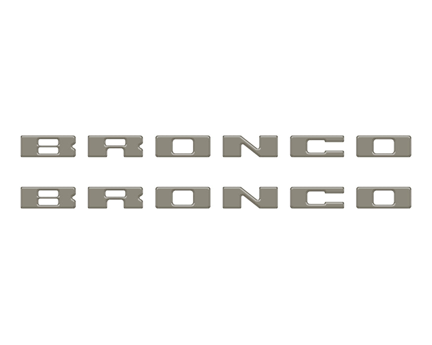 Bronco Running Board Letter Inserts/Overlays Fits 2021-2025 Ford Bronco