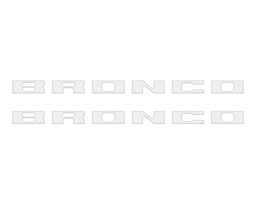 Bronco Running Board Letter Inserts/Overlays Fits 2021-2025 Ford Bronco