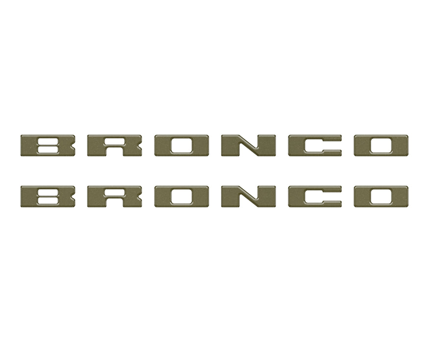 Bronco Running Board Letter Inserts/Overlays Fits 2021-2025 Ford Bronco