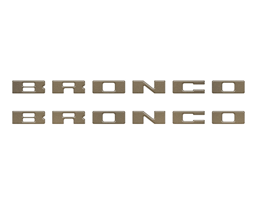 Bronco Running Board Letter Inserts/Overlays Fits 2021-2026 Ford Bronco