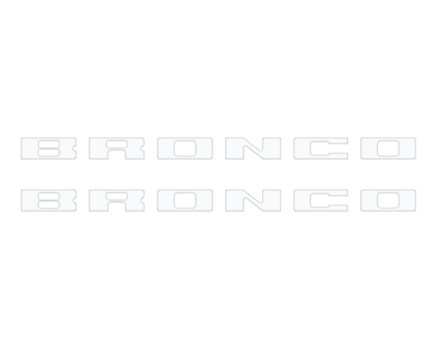 Bronco Running Board Letter Inserts/Overlays Fits 2021-2025 Ford Bronco