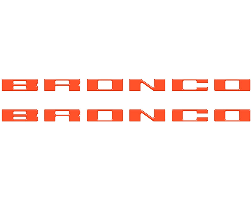 Bronco Running Board Letter Inserts/Overlays Fits 2021-2026 Ford Bronco
