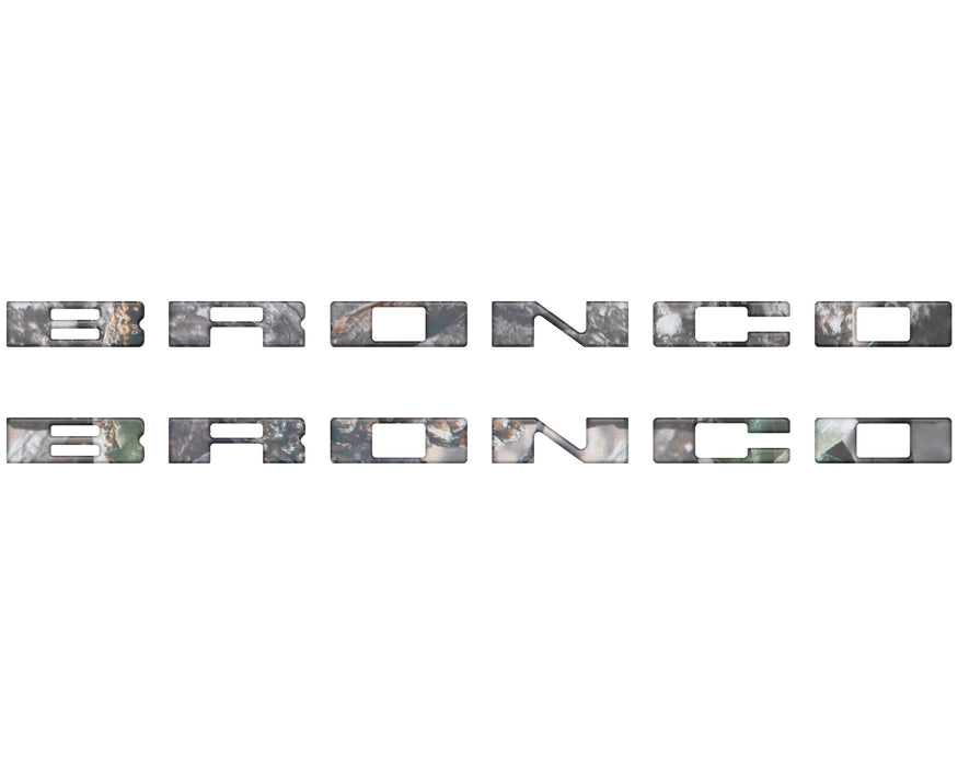 Bronco Running Board Letter Inserts/Overlays Fits 2021-2026 Ford Bronco