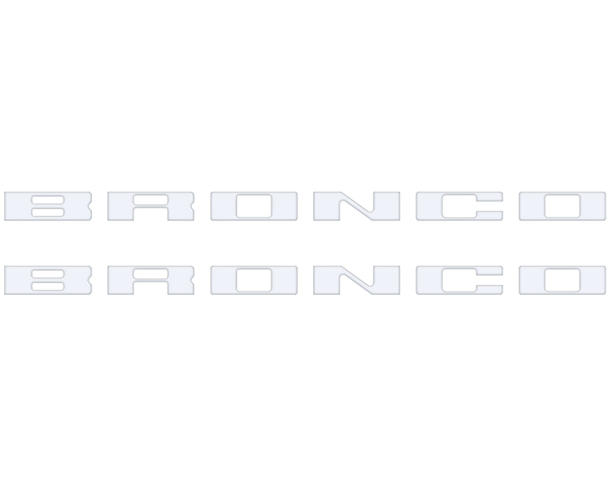 Bronco Running Board Letter Inserts/Overlays Fits 2021-2026 Ford Bronco