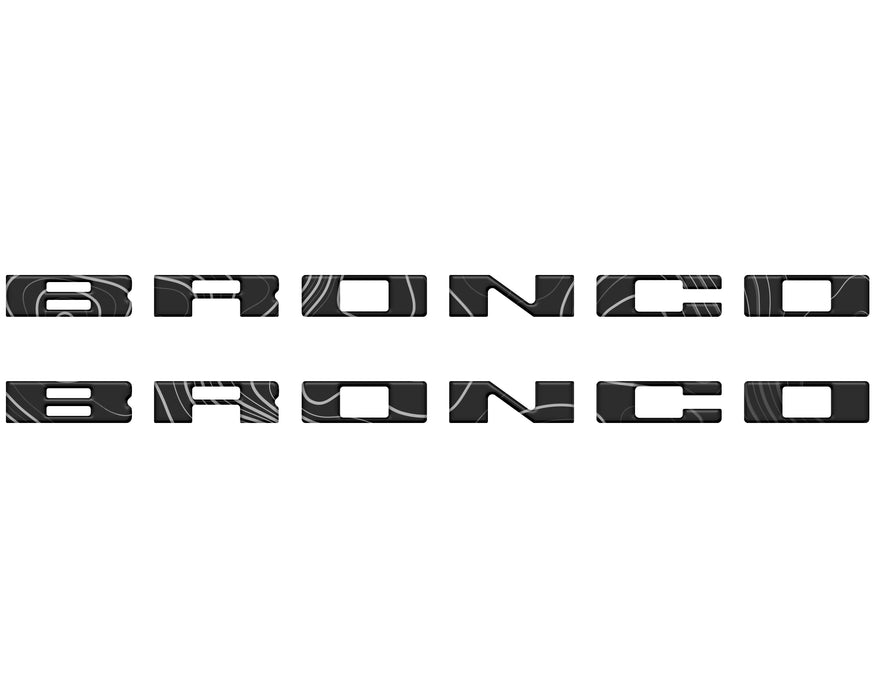 Bronco Running Board Letter Inserts/Overlays Fits 2021-2026 Ford Bronco