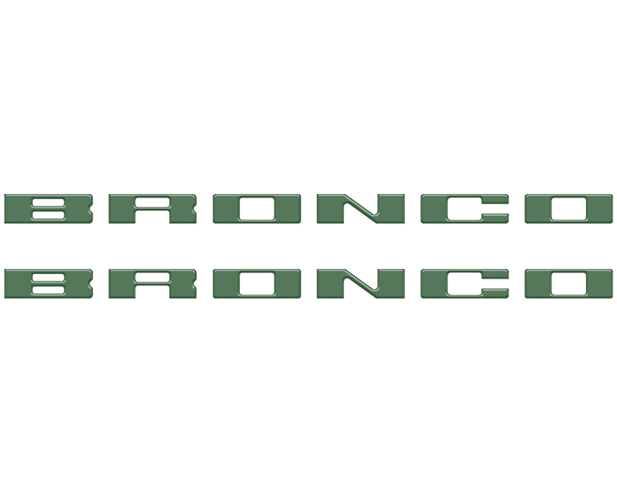 Bronco Running Board Letter Inserts/Overlays Fits 2021-2026 Ford Bronco