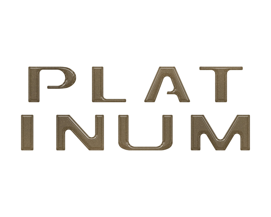Platinum Tailgate Letter Inserts Fits 2021-2023 Ford F-150