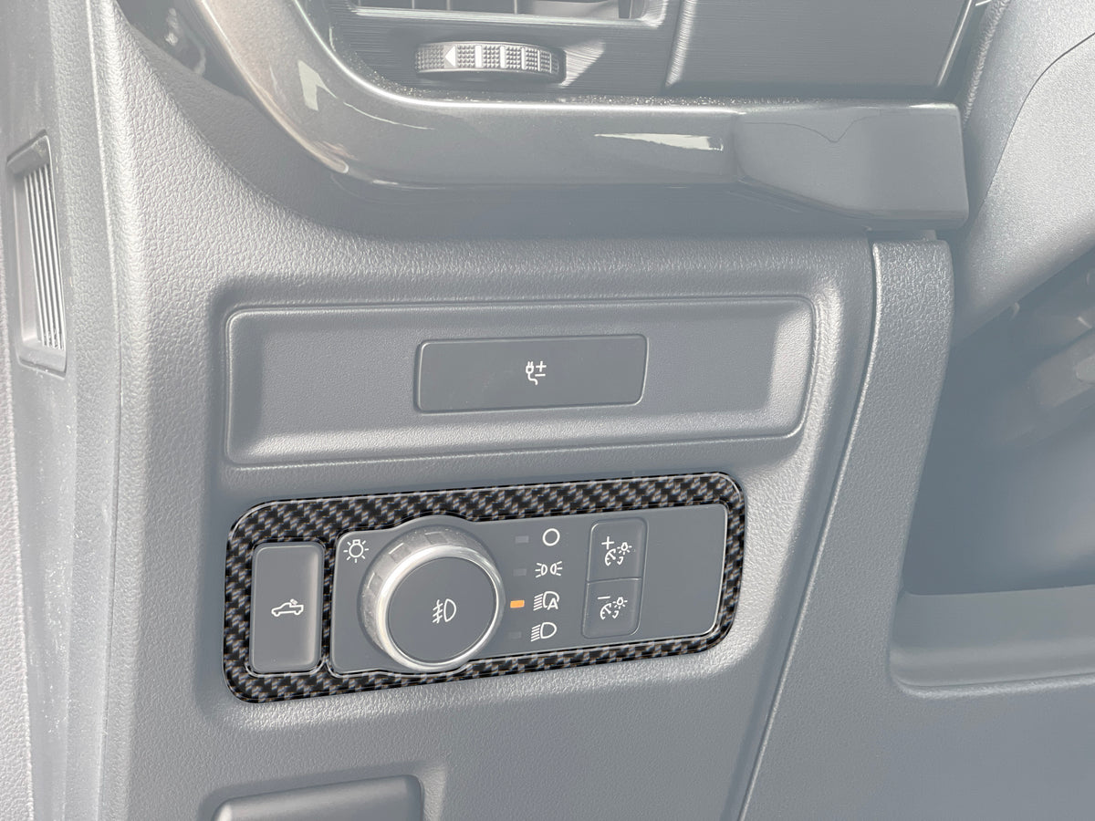 7-Piece Headlight & A/C Switch Knob Trim Ring Set – For 2016+ Ford F150 (Black)
