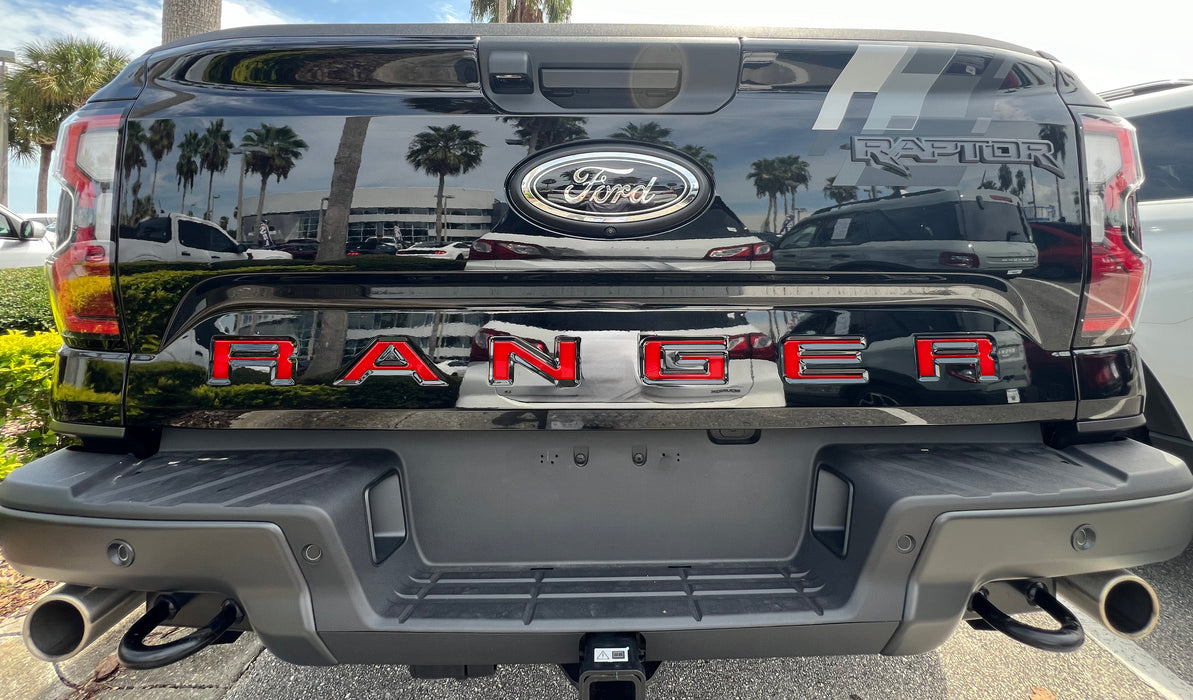 Raptor Tailgate Emblem Inserts - Compatible with 2024-2025 Ford Ranger Raptor Raptor Tailgate Emblem Inserts - Compatible with 2024-2025 Ford Ranger Raptor