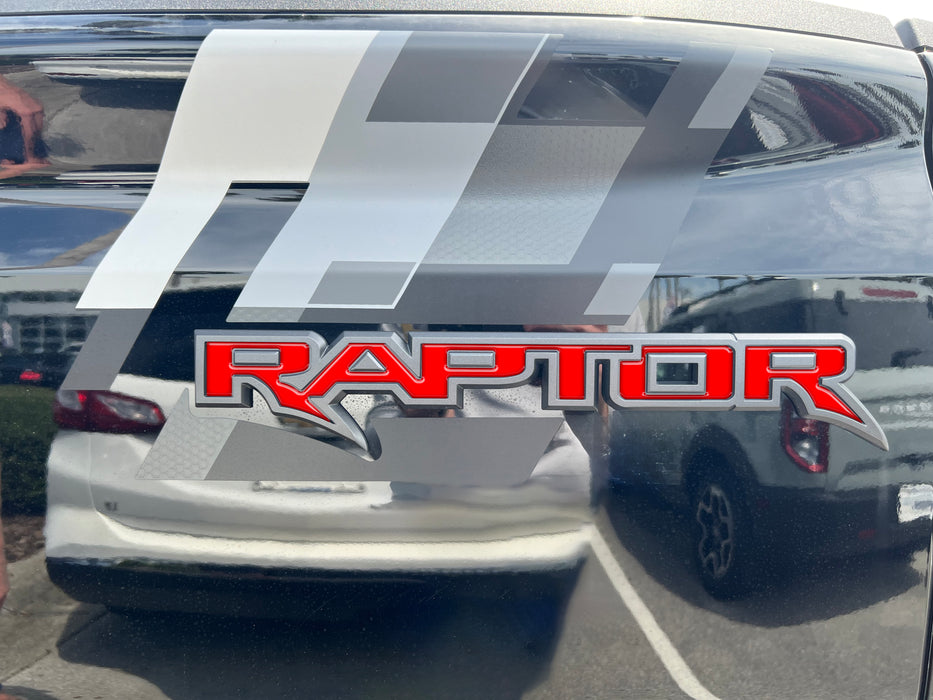 Raptor Tailgate Emblem Inserts Fits 2024-2025 Ford Ranger