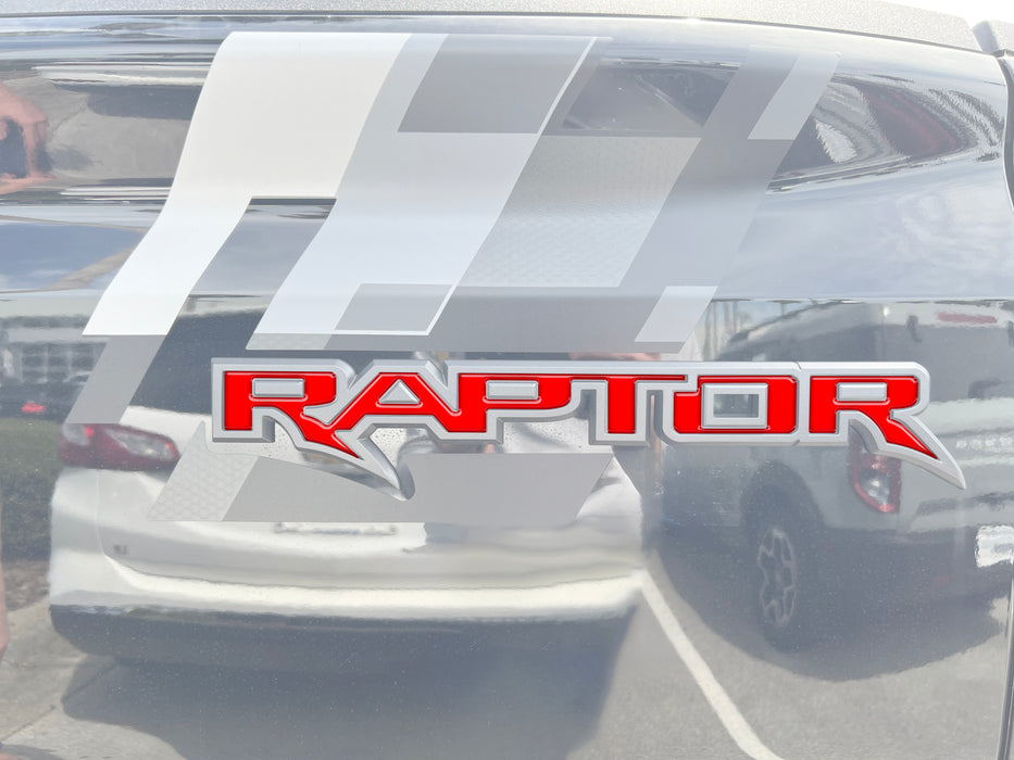 Raptor Tailgate Emblem Inserts Fits 2024-2025 Ford Ranger