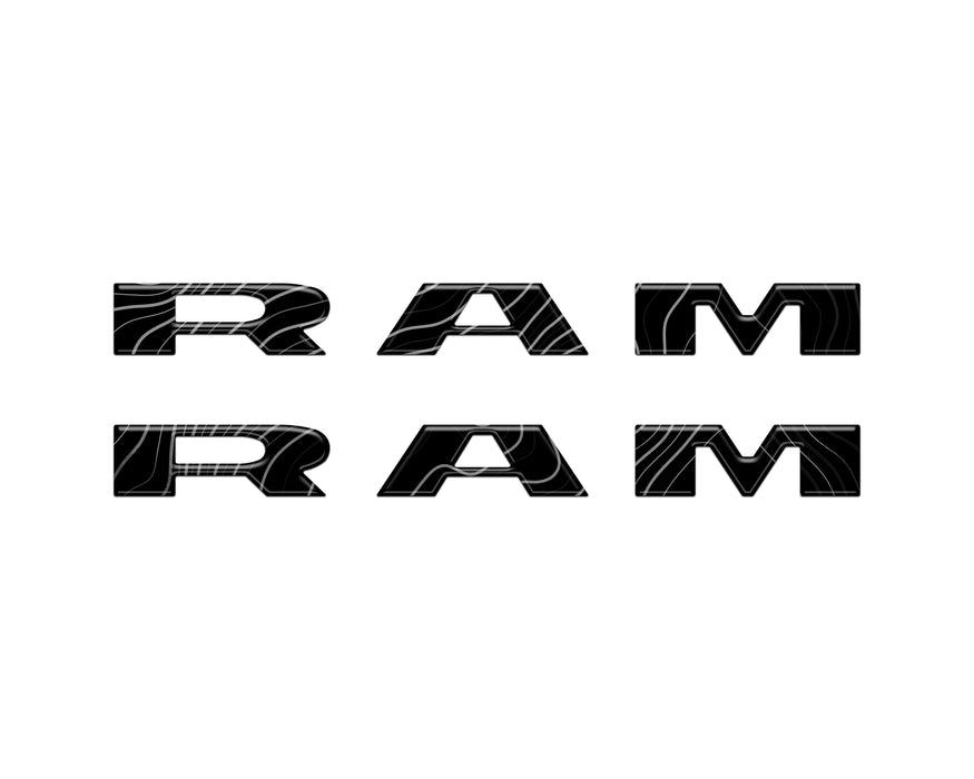 Front Door Emblem Overlays Fits 2025-2026 Ram 1500/2500/3500