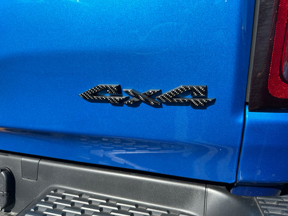 4x4 Tailgate Emblem Letter Overlays Fits 2025-2026 Ram 1500/2500/3500