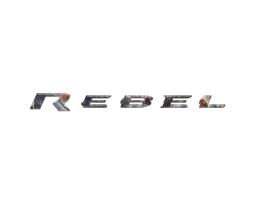 Rebel Tailgate Emblem Letter Inserts Fits 2025-2026 Ram 1500/2500/3500