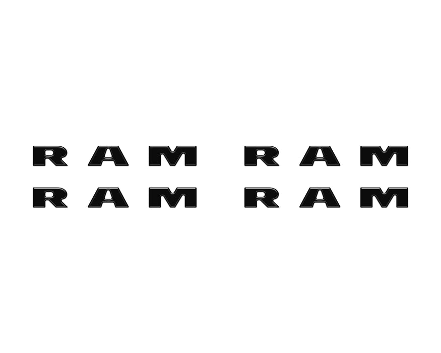 Base Model Running Board Letter Inserts Fits 2025-2026 Ram 1500/2500/3500