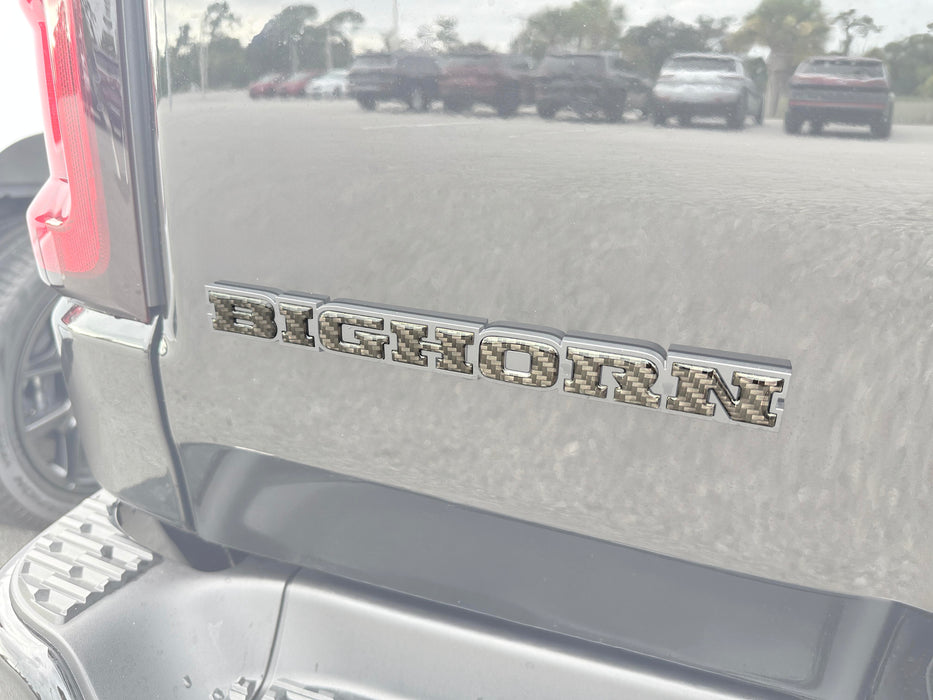 Bighorn Tailgate Emblem Letter Inserts Fits 2025-2026 Ram 1500/2500/3500