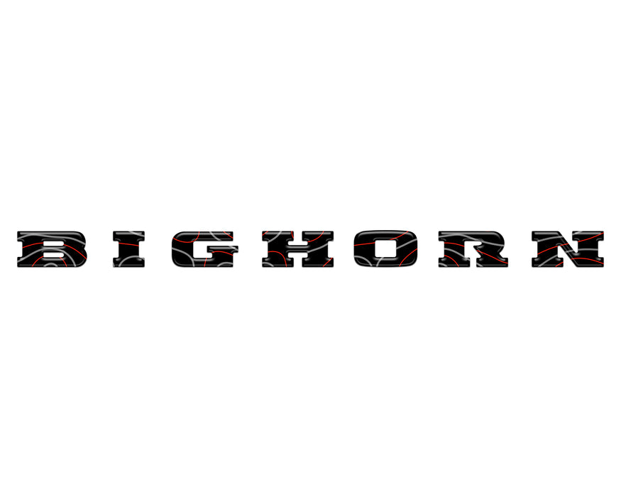 Bighorn Tailgate Emblem Letter Inserts Fits 2025-2026 Ram 1500/2500/3500