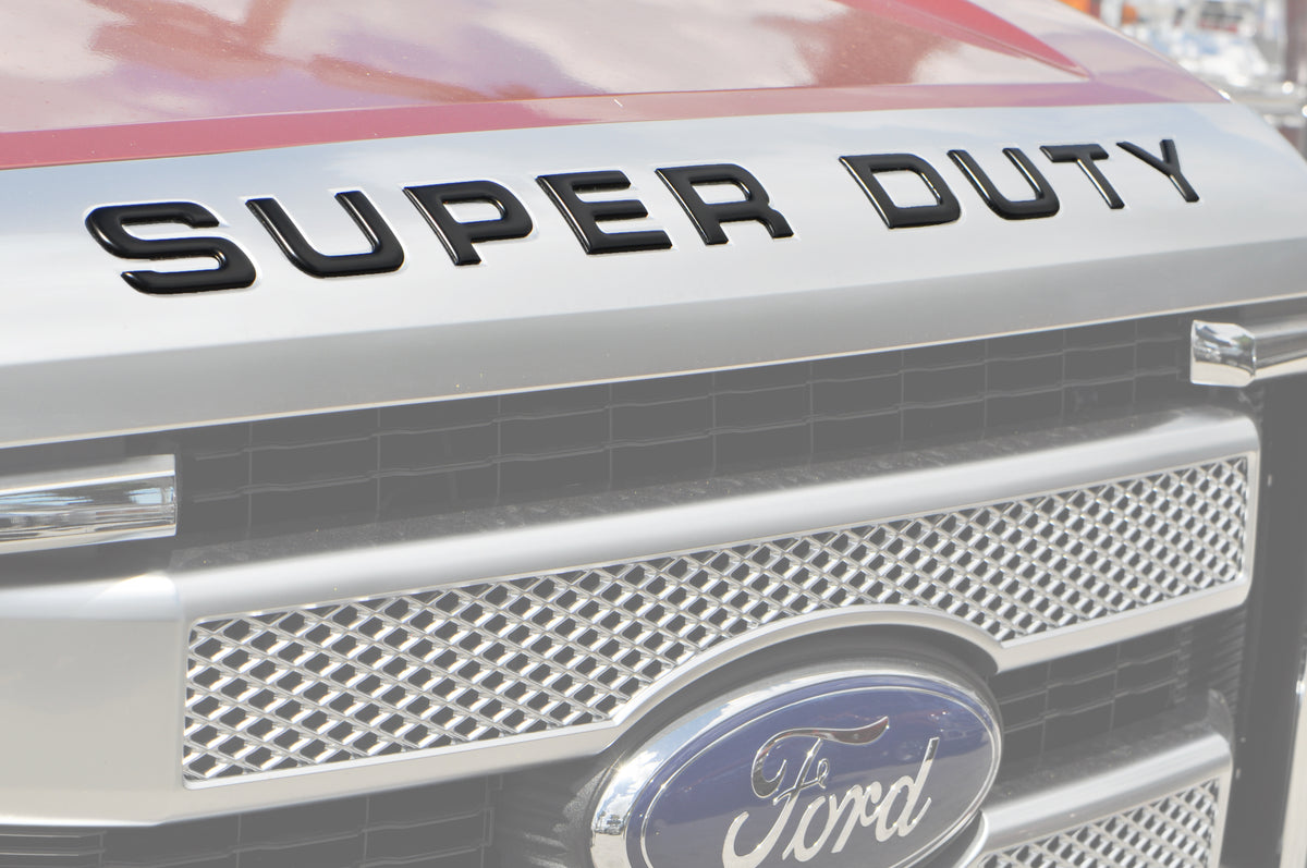 Hood Letter Inserts Fits 2008-2016 Ford Super Duty — Tufskinz.com