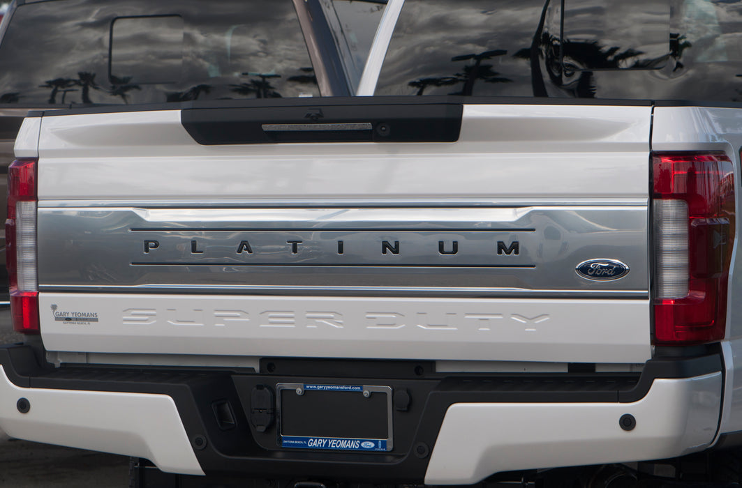 Tailgate Letter and Line Inserts Fits 2017-2019 Ford Super Duty Platinum