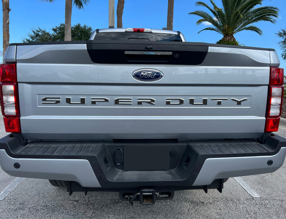 Textured Upper Tailgate Molding For 2017-2022 Ford F-250 / F-350 Super Duty – Black Bumper Step Pad
