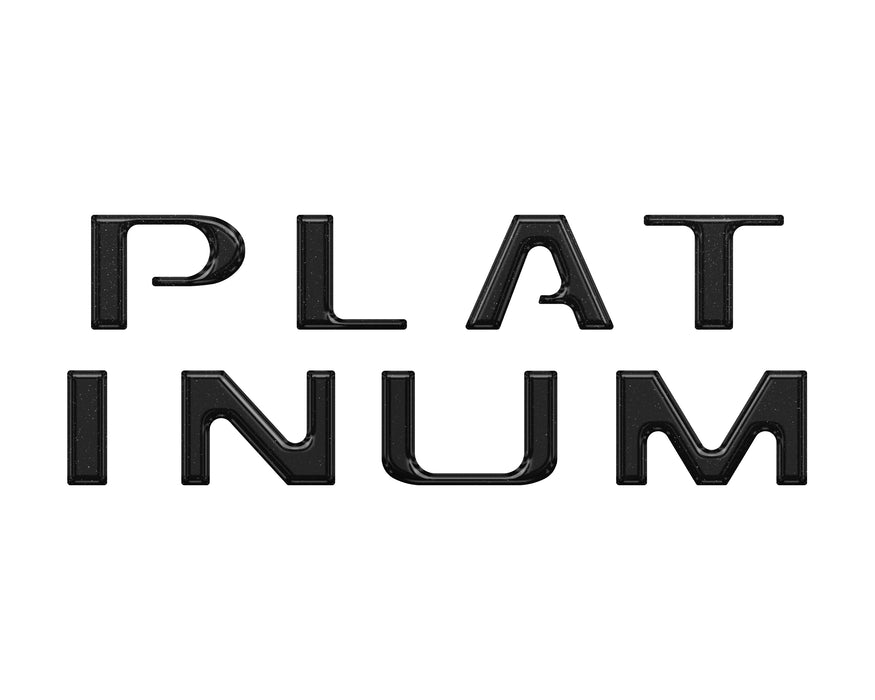 Platinum Tailgate Letter Overlays Fits 2020-2022 Ford Super Duty