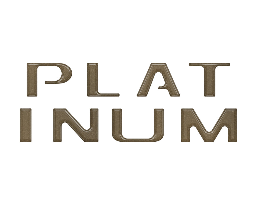Platinum Tailgate Letter Overlays Fits 2020-2022 Ford Super Duty