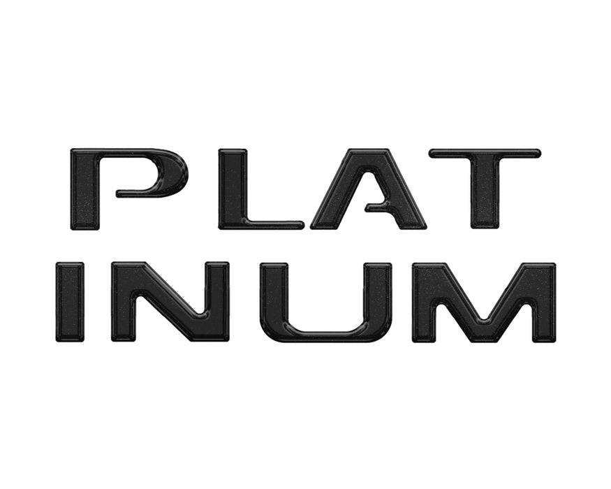 Platinum Tailgate Letter Inserts Fits 2023-2024 Ford Super Duty Platinum & 2025-2026 Platinum Plus
