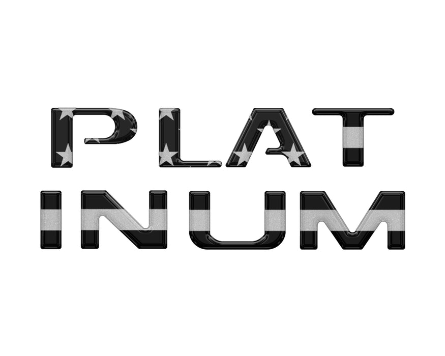 Platinum Tailgate Lettering Kit Fits 2025-2026 Ford Super Duty Platinum