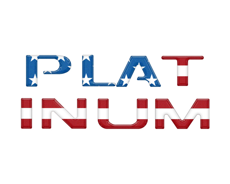 Platinum Tailgate Lettering Kit Fits 2025-2026 Ford Super Duty Platinum
