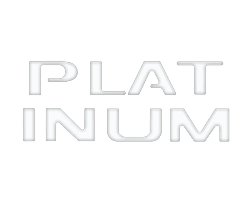 Platinum Tailgate Letter Inserts Fits 2023-2024 Ford Super Duty Platinum & 2025-2026 Platinum Plus