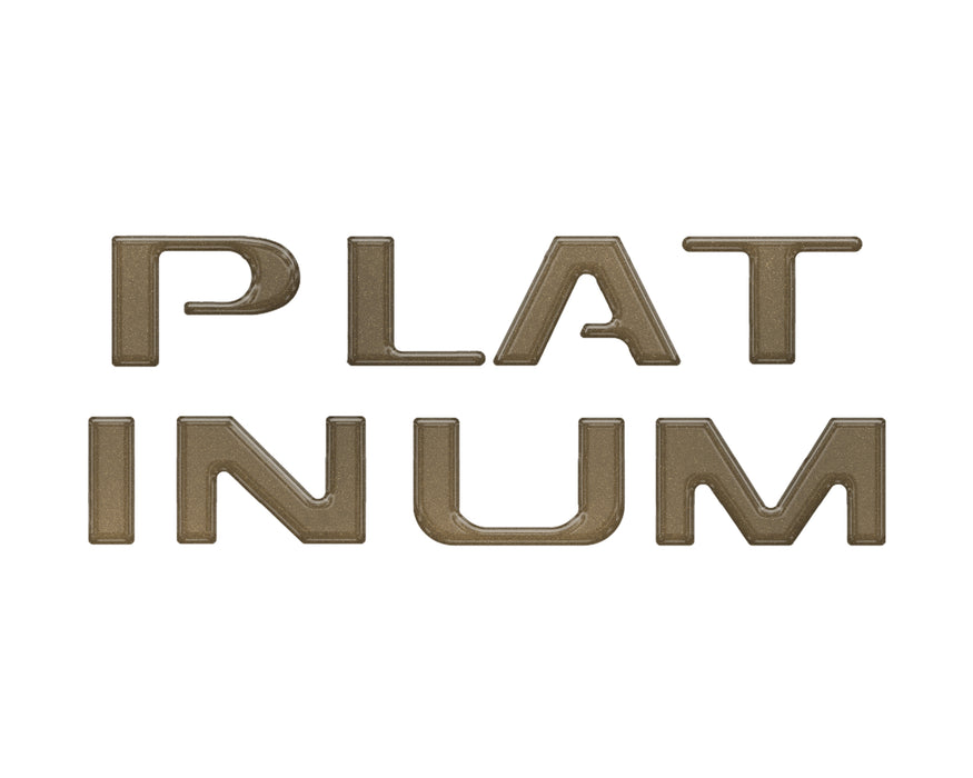 Platinum Tailgate Letter Inserts Fits 2023-2024 Ford Super Duty Platinum & 2025-2026 Platinum Plus
