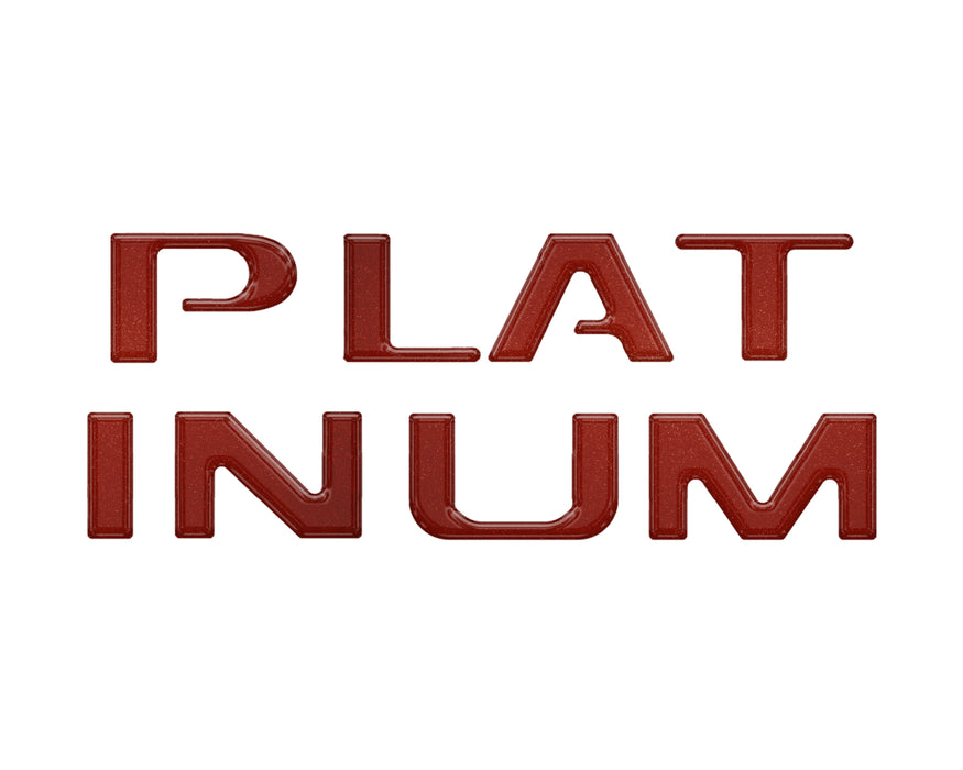 Platinum Tailgate Lettering Kit Fits 2025-2026 Ford Super Duty Platinum