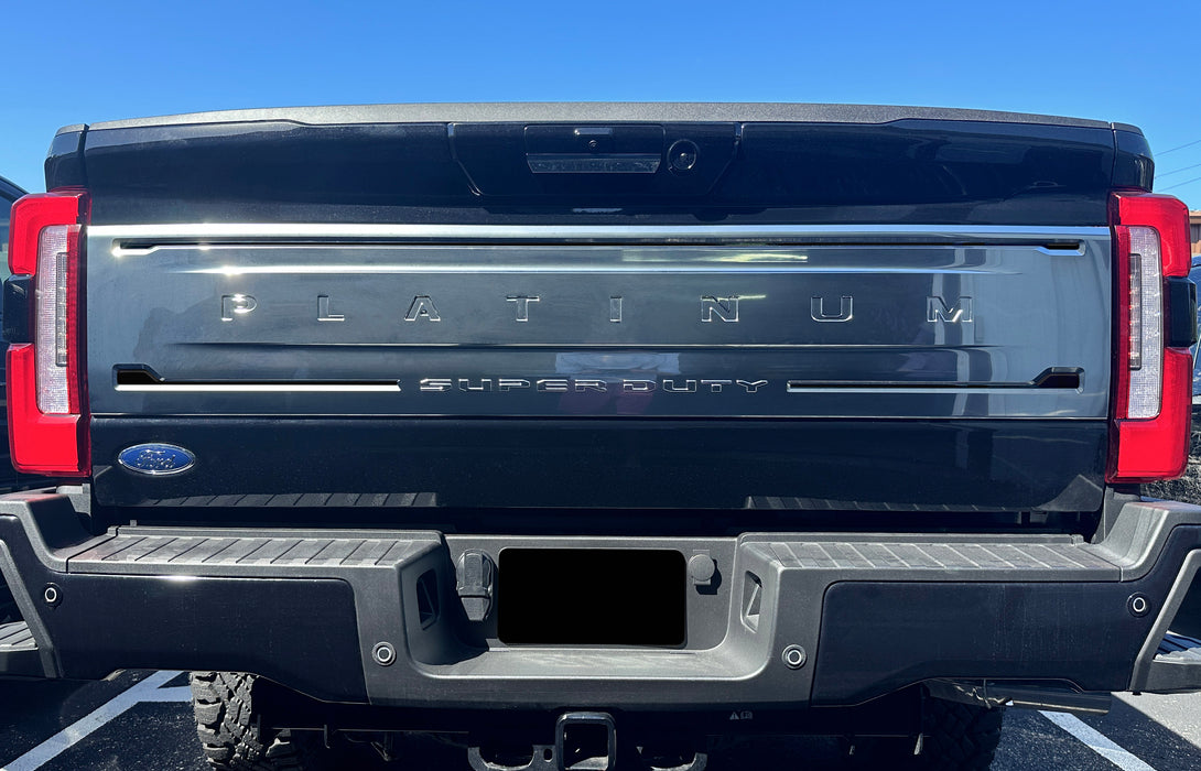 Platinum Tailgate Line Accent Trim Fits 2023-2024 Ford Super Duty