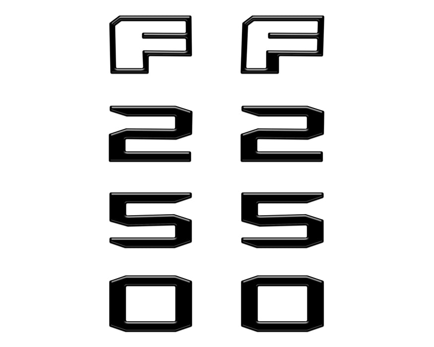 Fender Badge Letter Overlays Fits 2023-2026 Ford Super Duty