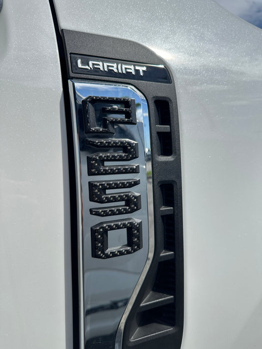 Fender Badge Letter Overlays Fits 2023-2026 Ford Super Duty