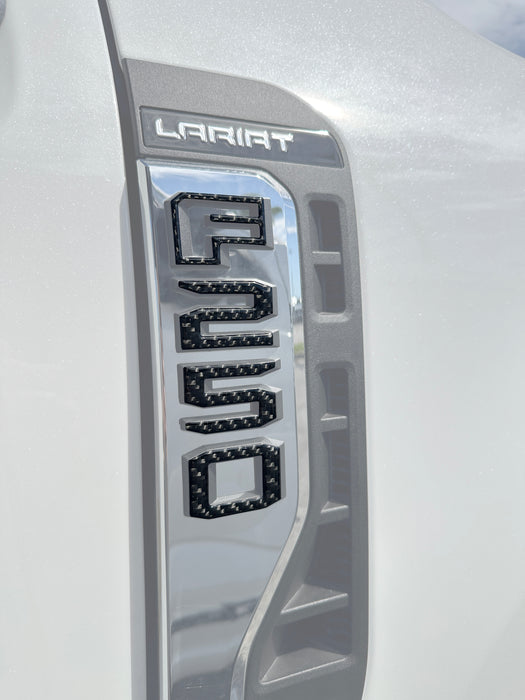 Fender Badge Letter Overlays Fits 2023-2026 Ford Super Duty