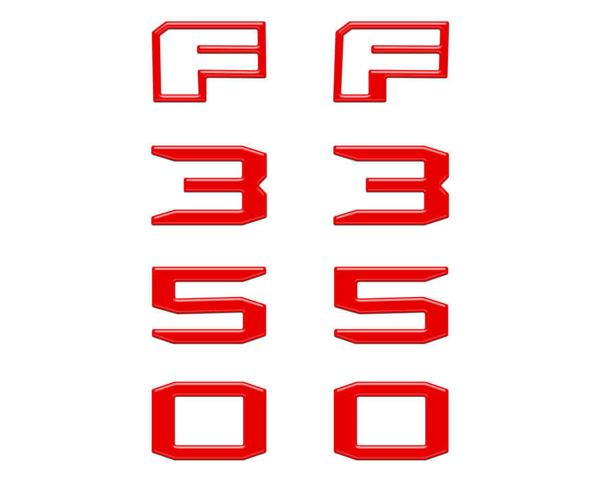 Fender Badge Letter Overlays Fits 2023-2026 Ford Super Duty