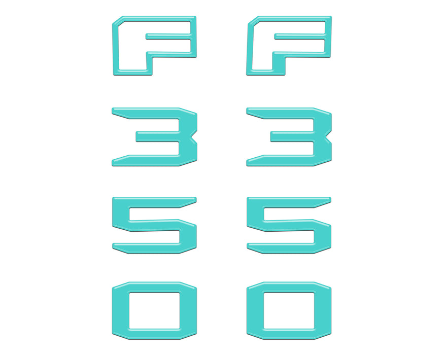 Fender Badge Letter Overlays Fits 2023-2026 Ford Super Duty