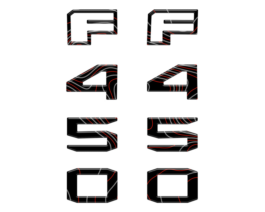 Fender Badge Letter Overlays Fits 2023-2026 Ford Super Duty