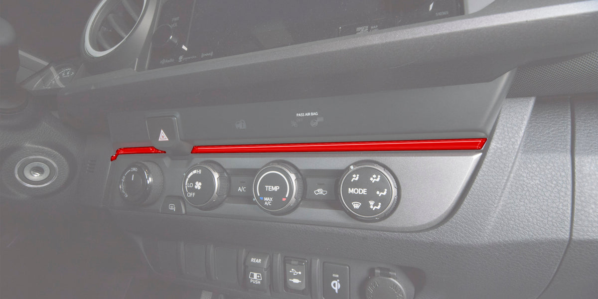 Strip Above Climate Control Accent Overlay Fits 2016-2023 Toyota Tacoma