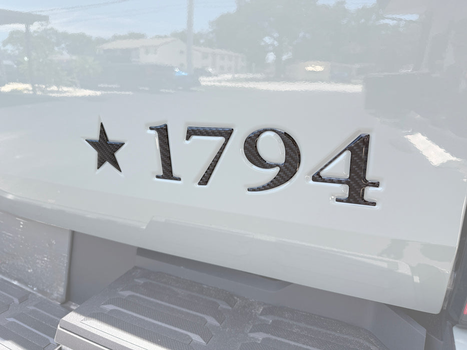 Tailgate Letter Inserts Fits 2022-2026 Toyota Tundra 1794