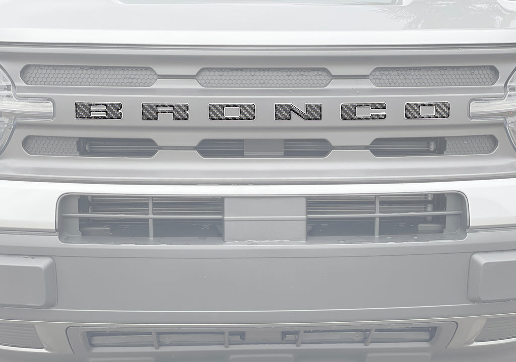 Front Grille Letters Overlays Fits 2021-2026 Ford Bronco Sport