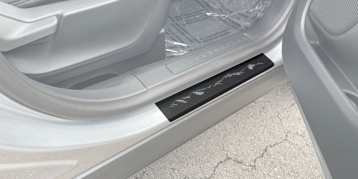 For Ford Bronco 2021+ Car Door Sill Plate Protector Sticker Decorative Door Entr For Ford Bronco 2021+ Car Door Sill Plate Protector Sticker Decorative Door Entr