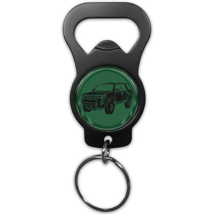 Never Forgotten Paracord Keychain Bottle Opener - Green - The Hero Company