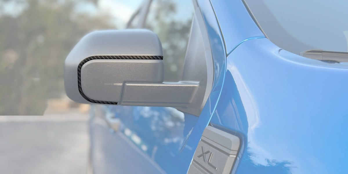 Black ABS Rearview Side Mirror Cover Trim For 2022 Ford Maverick – 2-Piece Set, Left & Right