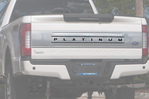Gloss Black Tailgate Letters Inserts – 2017–2019 Ford Super Duty F-250 / F-350, ABS Plastic